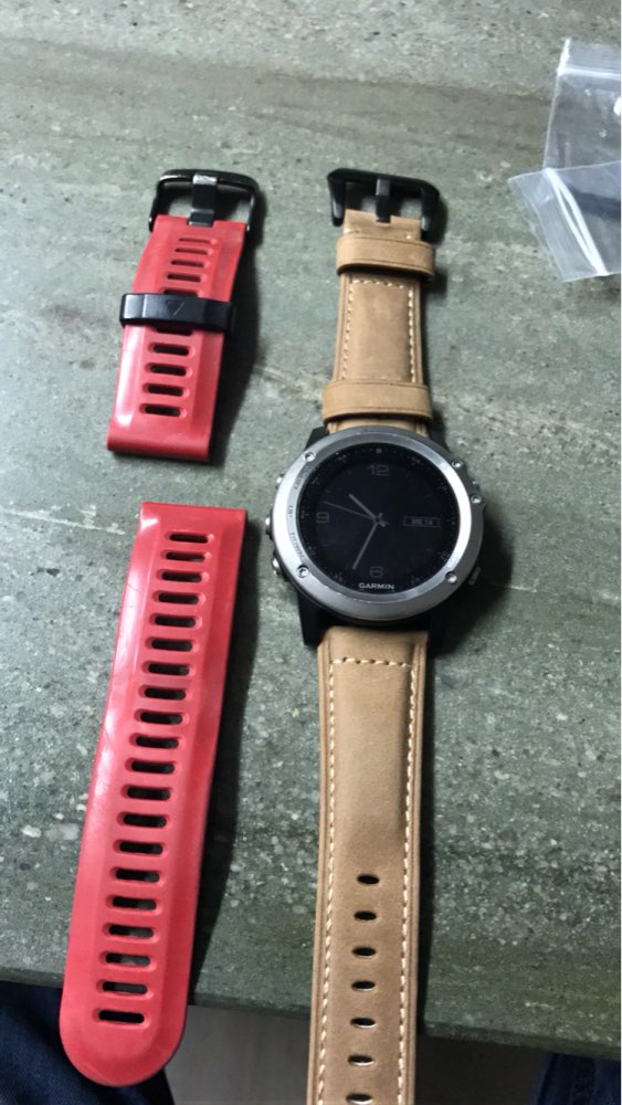 26mm For Garmin Fenix 3 Genuine Leather Watchband Nubuck leather Strap For Fenix 3 Watch band