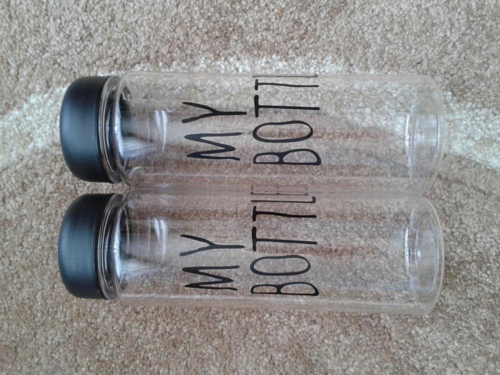 My sports bottle Water Bottle of lemon juice cicycle stylish space cup with the word Drinkware 500 ml