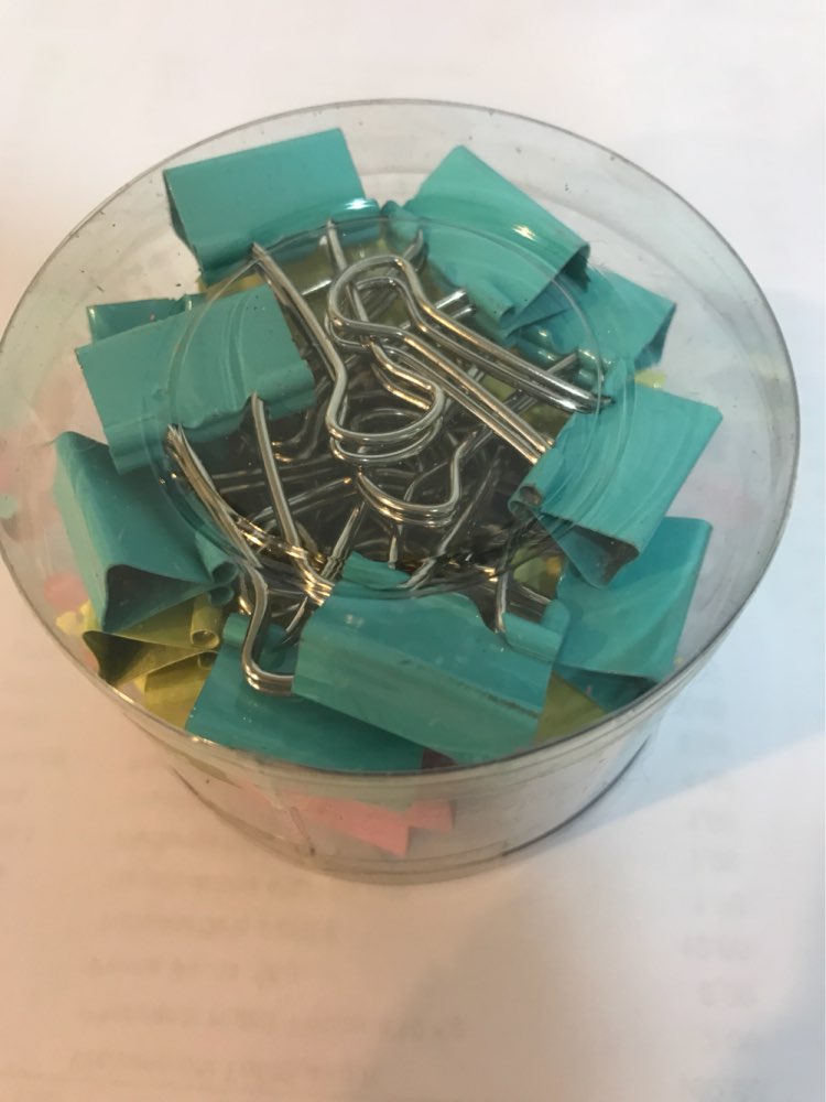 40 pieces/Lot Clips 19mm Metal Binder Clips Paper Clips School supply Office Supplies Stationery Binding Supplies Colorful clips