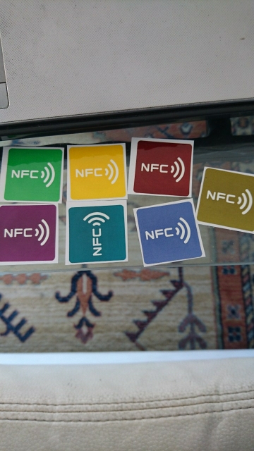 7pcs Universal NFC Tags Multicolor Square NFC Tag Stickers Lables For NFC-enabled Device Wholesale