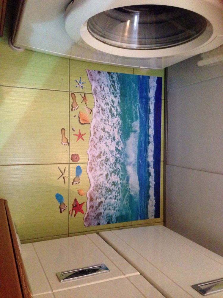 2016 Top Selling Creative 3D Wall Stickers Starfish Footprint Beach Bathroom Floor Sticker Sea Vinilos Paredes Kids Poster WT171