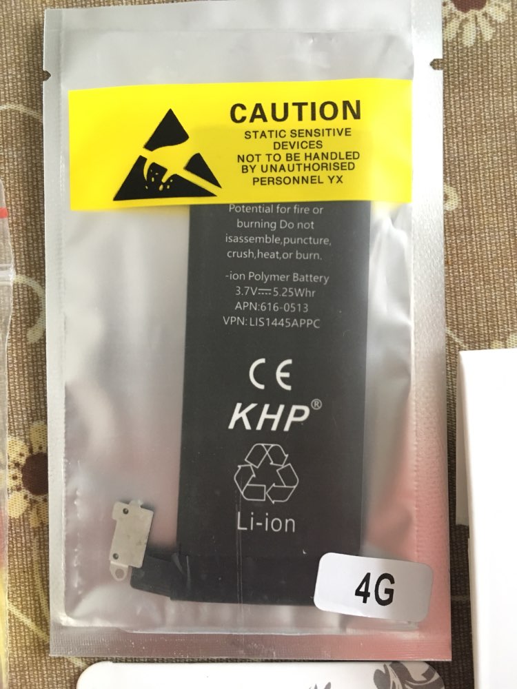 100% Original Brand KHP Phone Battery For iphone 4 Real Capacity 1420mAh With Machine Tools Kit Mobile Batteries