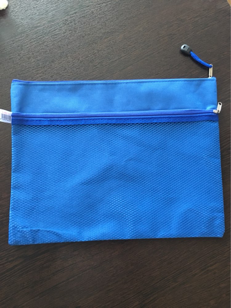 Colorful Double Layer canvas Cloth Zipper Paper File Folder Book Pencil Pen Case Bag File Document Bags free shipping