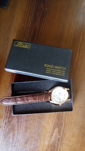 ROOD Brand Watch Free Gift Box 5 Color Rose Gold Simple Plate Leather Strap Quartz-watch Waterproof wrist watches for men gold