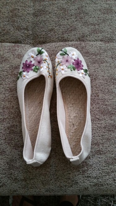 Vintage Embroidery Women Flats Flower Slip On Cotton Fabric Linen Comfortable Old Peking ballerina Flat Shoes sapato feminino
