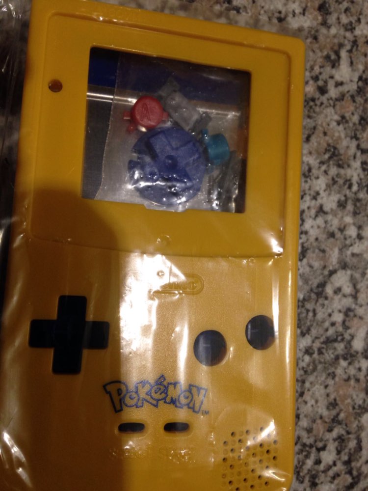 For Pikachu Limited Editiin  Upper Yellow Below Blue Housing Shell for Nintendo Gameboy Color GBC Pokemon Housing Case Pack