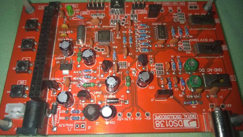 1pc DIY Digital Oscilloscope Kit osciloscopio Electronic Learning Kit DSO138 kit 2.4" 1Msps usb handheld oscilloscope Brand New