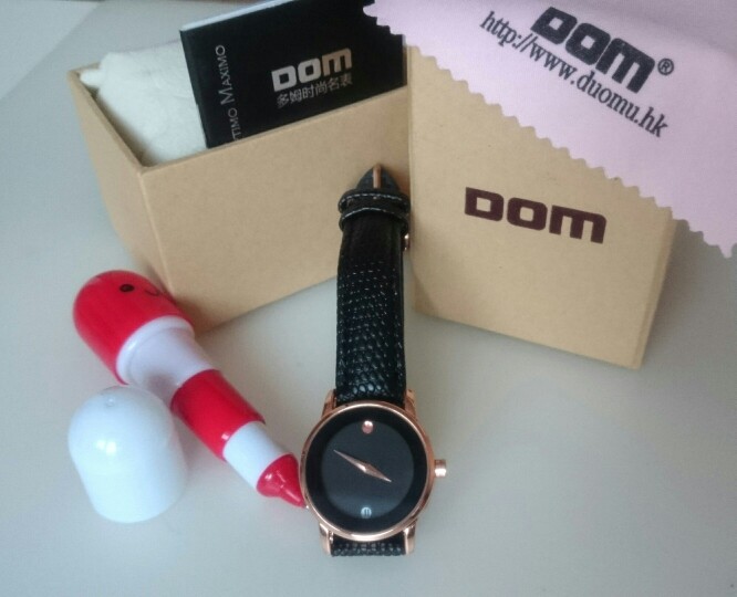 women watches DOM luxury brand waterproof style quartz leather gold nurse watch GS-1075