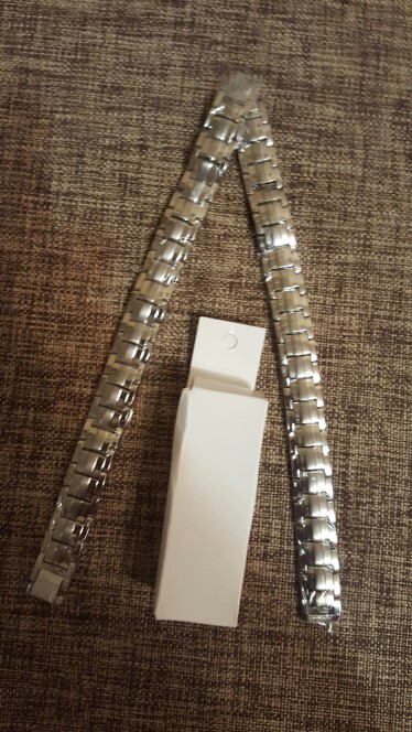 Rainso Fashion Jewelry Healing FIR Magnetic Titanium Bio Energy Bracelet For Men Blood Pressure Accessory 8.5" Silver Bracelets