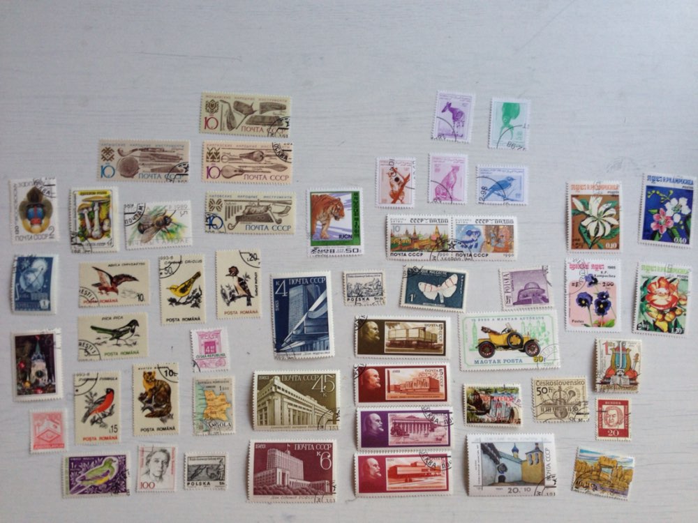 100 PCS/Lot No Repeat Postage Stamps Collections From Many Country With PostMark Stamp Postal All Used, Collection Gift
