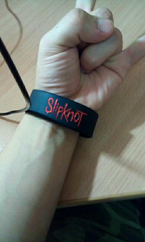 1PC Slipknot Silicone Wristband Alternative Style Music Bracelet Adult Size Promotion Wholesale