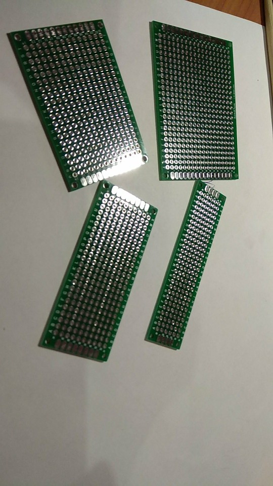 13-01 free shipping 4pcs 5x7 4x6 3x7 2x8 cm double sided Copper prototype pcb Universal Board