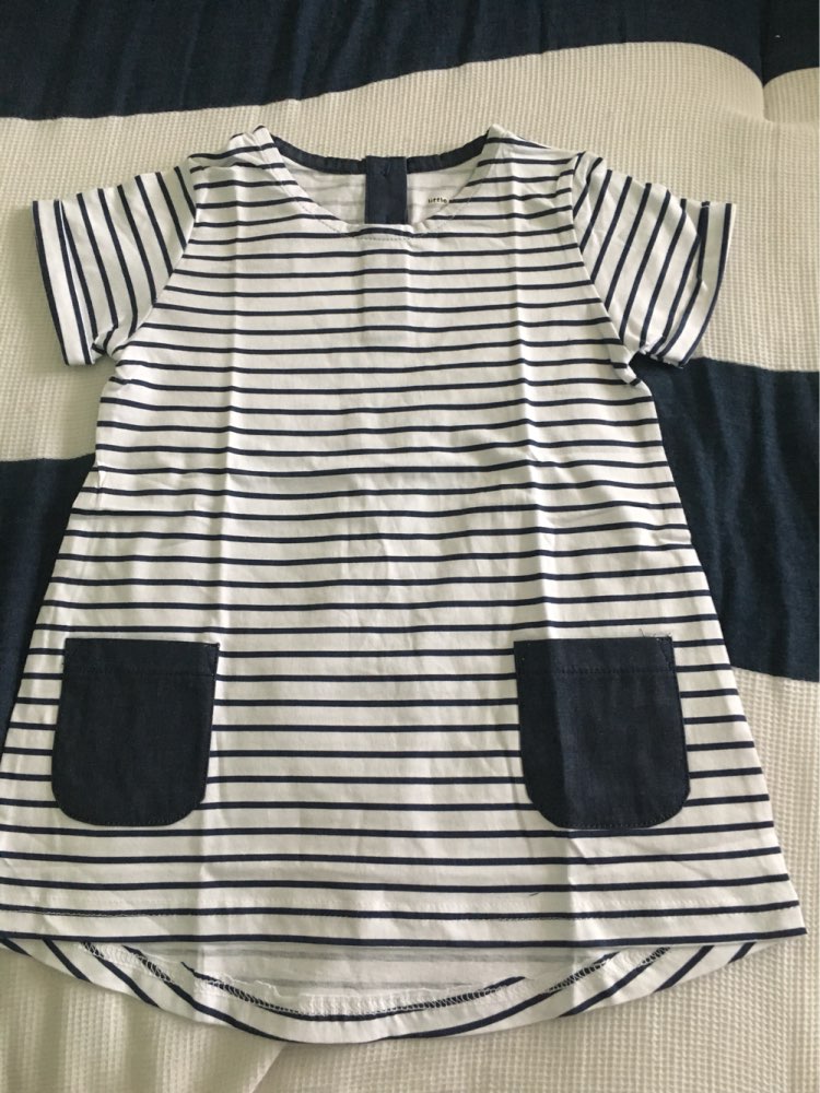 2017 Little Maven 1-7 Years Girls Short Sleeve Blue Stripe Summer Dress Cotton Casual Dresses Kids Clothing KF047