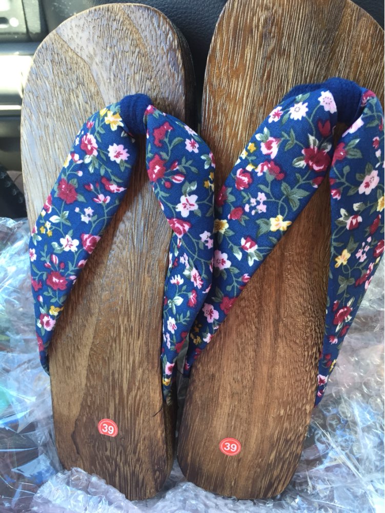 2016 Summer women sandals Japanese Geta candlenut Clogs slippers shoes Flats Flip Flops sabots Shoe wholesale WMGT-1026