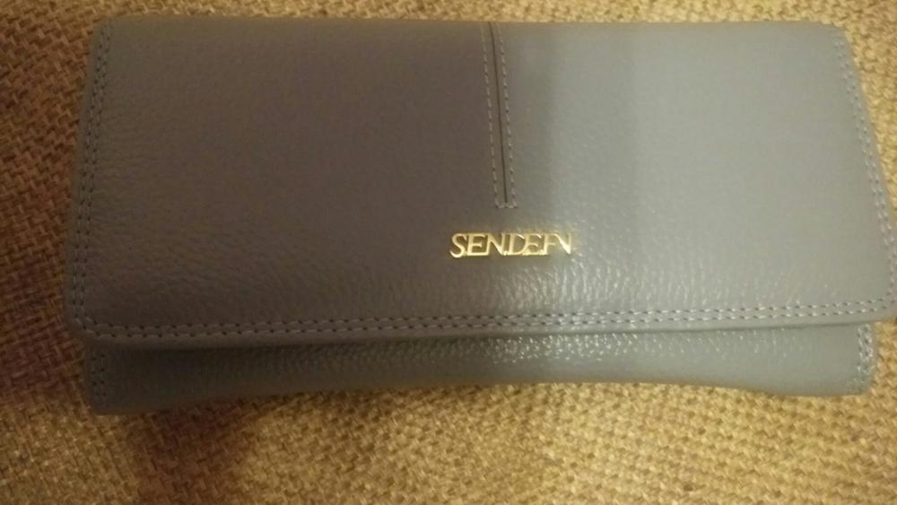 SENDEFN Fashion Genuine Leather Wallet Women Long Slim  Lady Casual Day Clutch Card Holder Phone Pocket Wallet Female Purse