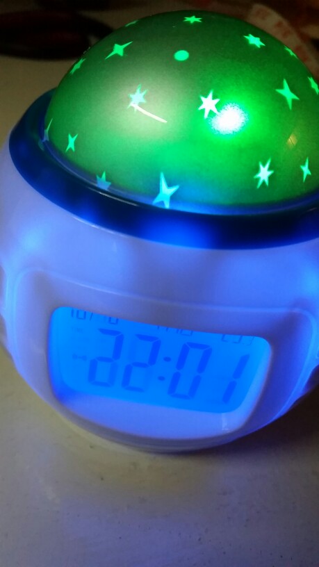 Sky Star Children Baby Room Night Light Projector Lamp Bedroom Music Alarm Clock