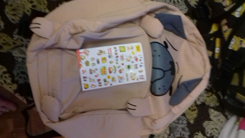 Japanese cute animal Pug bag original cloth backpack of junior high school students autumn schoolbag female