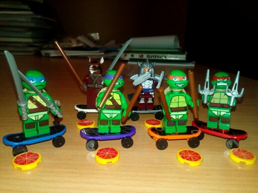 TMNT 6 Pcs Set Teenage Mutant Ninja Turtles Action Mini Figures Building Block Toy New Kids Toys Gifts 