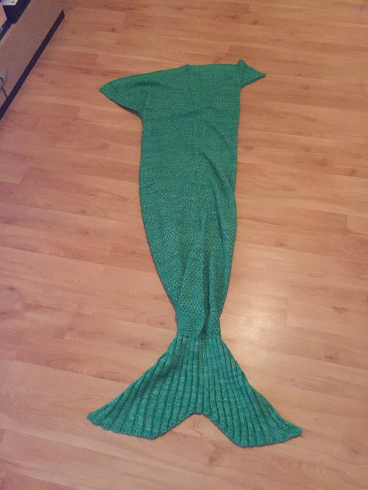 Mermaid Blanket Yarn Knitted Mermaid Tail Blanket Handmade Crochet Very Soft For Home Sofa Sleeping Bag Kids Adults Sleeping Bag