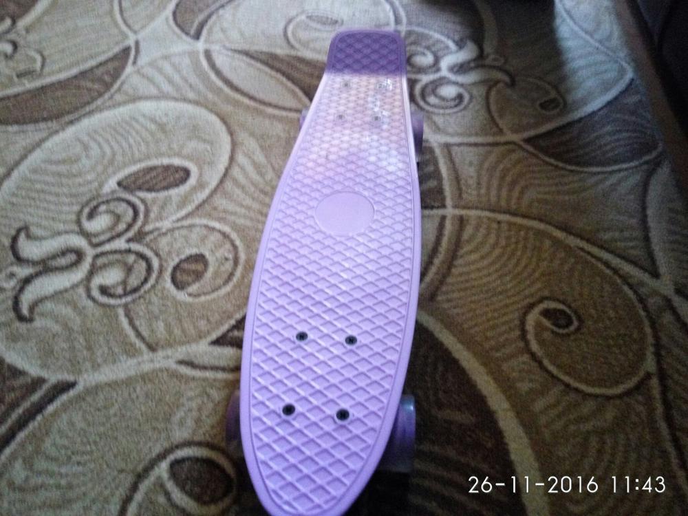 22 Inches Skate Board Banana Style Mini Cruiser Long Board Pastel Color Adult Child Fish Skateboard with LED Flashing Wheels