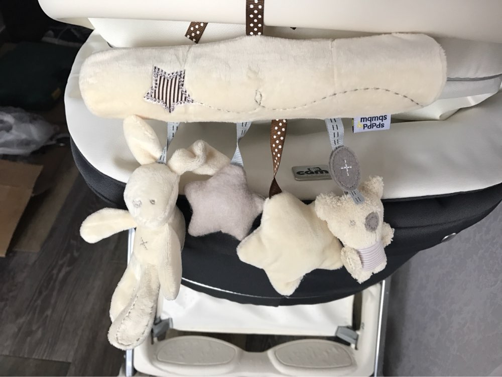 Cute Rabbit Baby Music Hanging Bed Safety Seat Plush Toy Hand Bell Multifunctional Plush Toy Stroller Accessories Mobile Gifts 