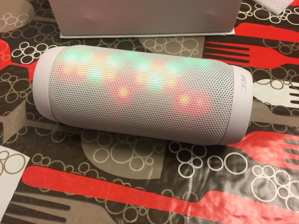 AEC colorful Waterproof LED light Portable Bluetooth Speaker BQ - 615 Wireless Super Bass Mini Speaker with Flashing Lights FM 