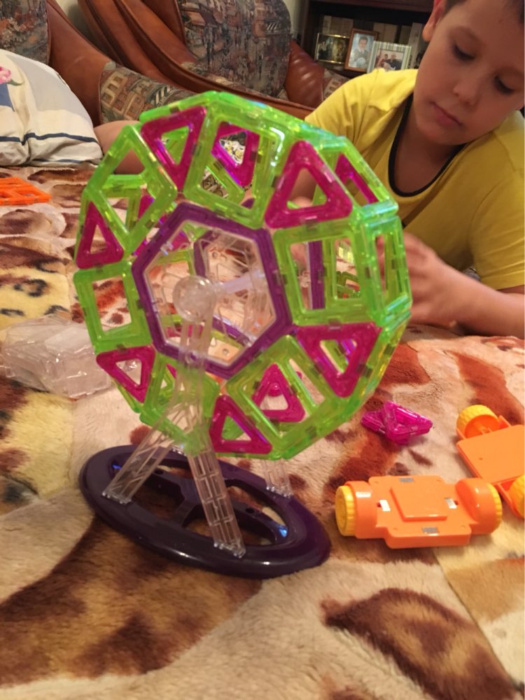 158Pcs Mini Magnetic Building Blocks Models & Building Toy Magnet Plastic Bricks Learning & Educational Toys For Children Gift