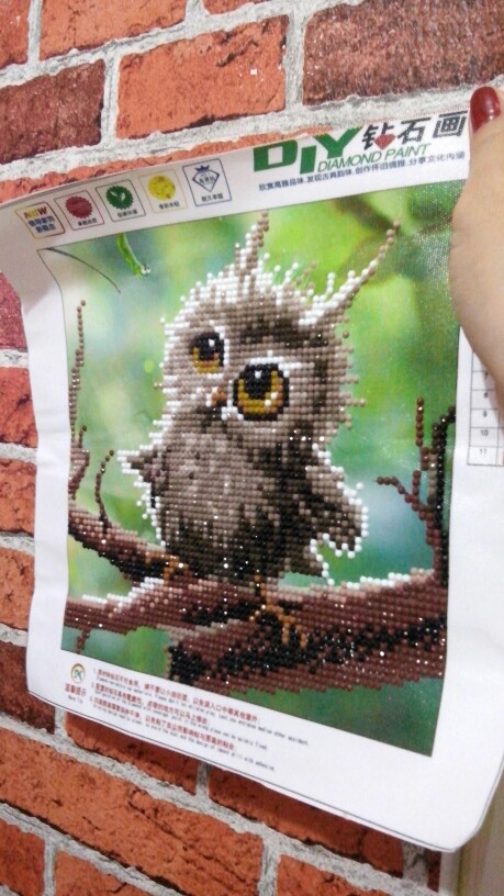 Painting Cross Stitch 5D Diamond Embroidery Owl Mosaic Resin DIY Craft Wallpaper