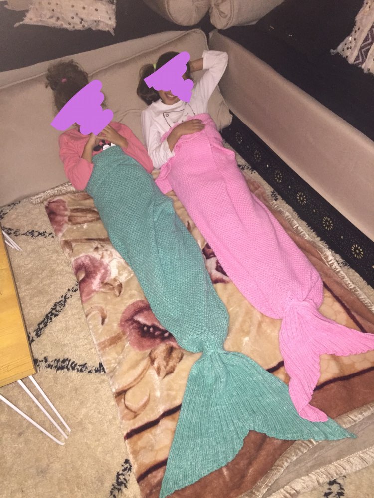 Mermaid Blanket ,Pattern Crochet Mermaid Tail,Knitted Mermaid Tail Blanket Adult Child 31''*71''