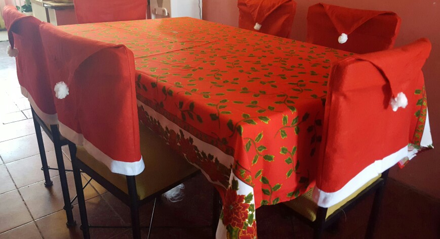 2016 1 PCS Christmas Chair Cover Non-woven Enfeites Para Casa Dinner Table Covers Navidad Xmas Christmas Decorations for Home