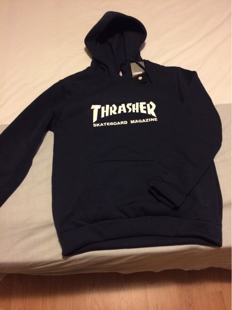 2016 Winter fleece thrasher Hoodies men Hip Hop Sportswear hoody Sweatshirt Solid Pullover Hoodie Man brand Clothing M-XXXL