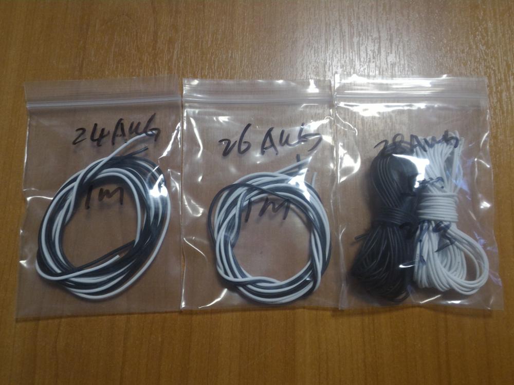 5 Meters 28 AWG Flexible Silicone Wire RC Cable 28AWG 16/0.08TS Outer Diameter 1.2mm With 10 Colors to Select
