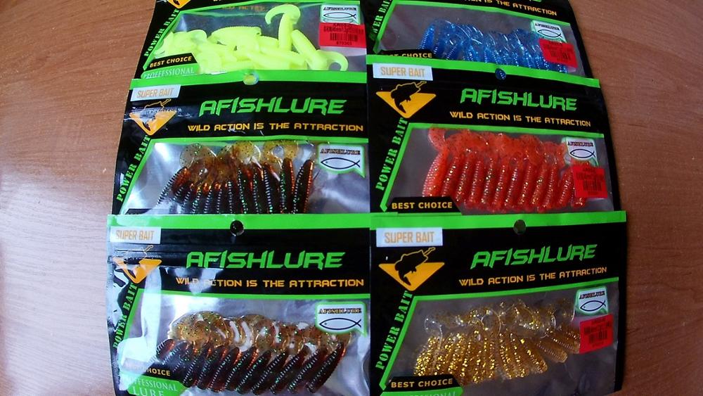 12pcs/lot Afishlure curly tail soft worm 45mm 1.2g artificial Panfish Crappie Bream Trout crankbait soft bait fishing lure
