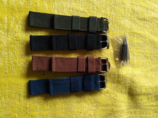 16 18 20 22 24mm Man Lady Black Green Blue Brown Watchband Handmade Nylon Fabric Canvas Strap Belt Silver Polished Pin Buckle
