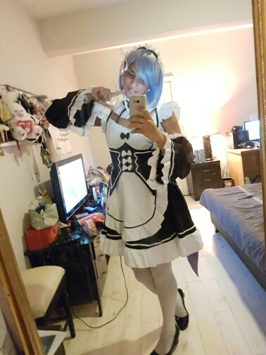 Ram/Rem Cosplay Re:zero Kara Hajimeru Isekai Seikatsu Re Life In a Different World Kawaii Sisters  Costume Maid Servant Dress