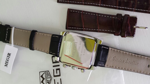 Relogio Masculino Mens Watches Top Brand Luxury MEGIR Men Military Sport Luminous Wristwatch Chronograph Leather Quartz Watch