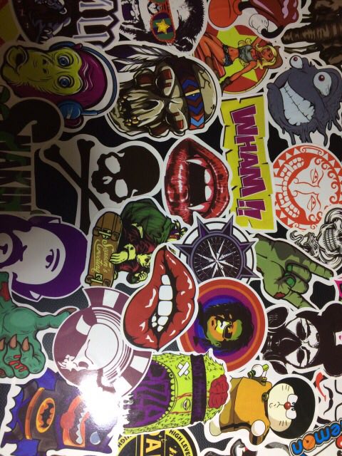 50 pcs Mixed funny hit stickers for kids on laptop sticker decal fridge skateboard doodle stickers toy Not random delivery