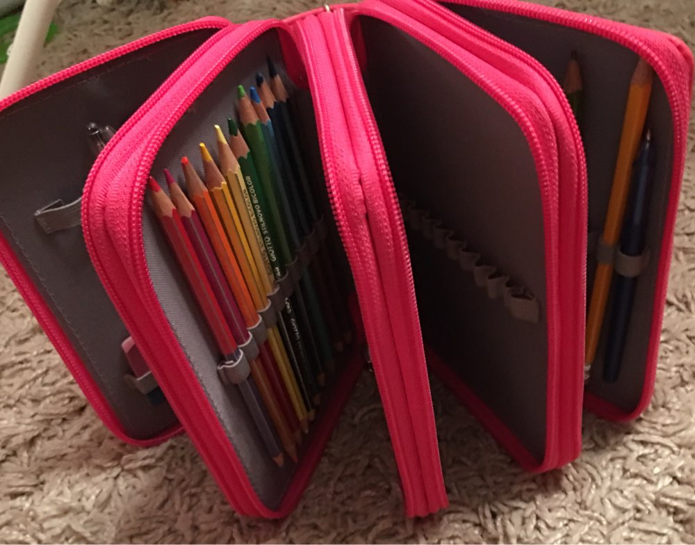 72 Holders 4 Layers Handy PU Leather School Pencils Case Large Capacity Colored Pencil Bag For Student Gift Art Supplies