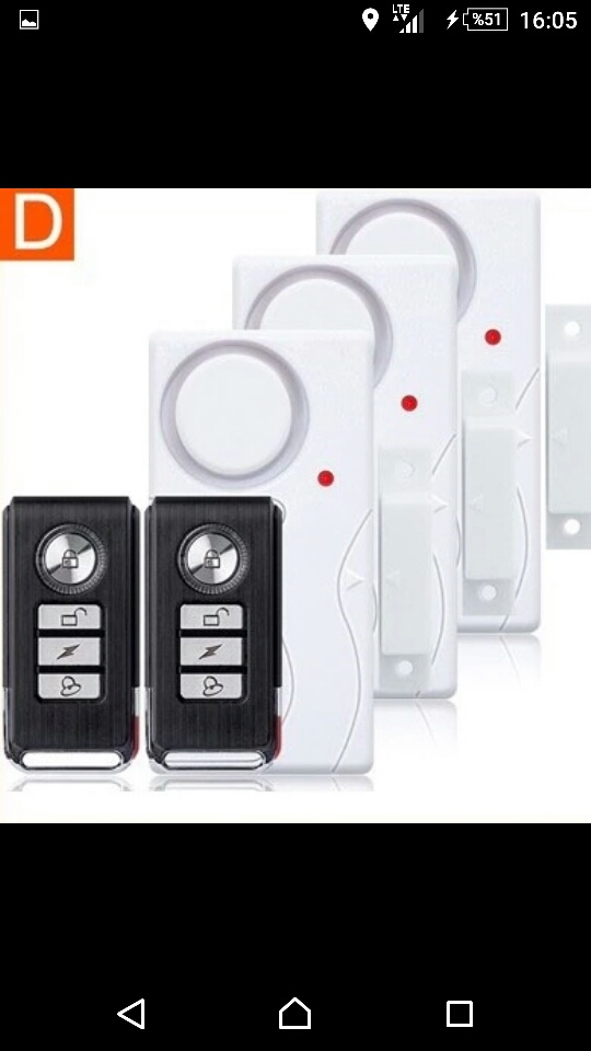 DARHO Home Security Door Window Siren Magnetic Sensor Alarm Warning System Wireless Remote Control Door Detector Burglar Alarm