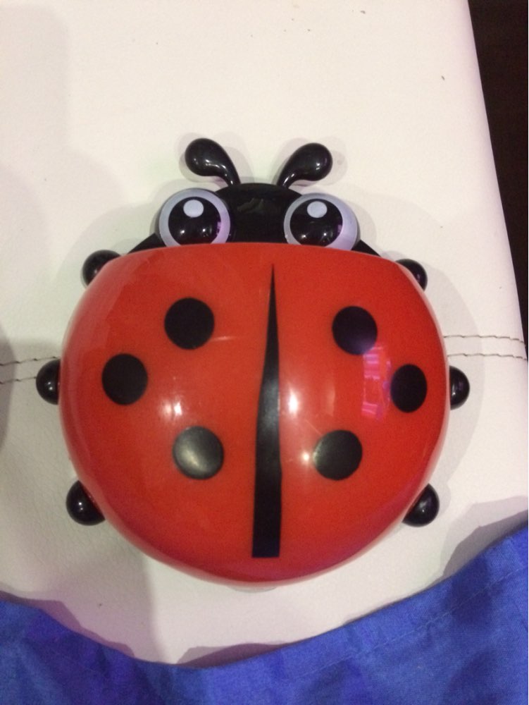 Trendy Ladybug Toothbrush Wall Suction Bathroom Sets Cartoon Sucker Toothbrush Adult Little Warrior Clean Little Assistant
