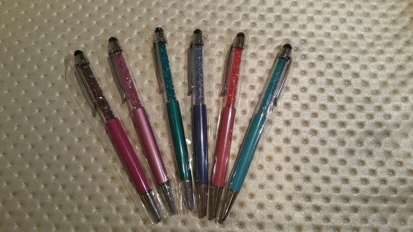 20 Colors Crystal Ballpoint Pen Fashion Creative Stylus Touch Pen for Writing Stationery Office & School Pen Ballpen Black Blue
