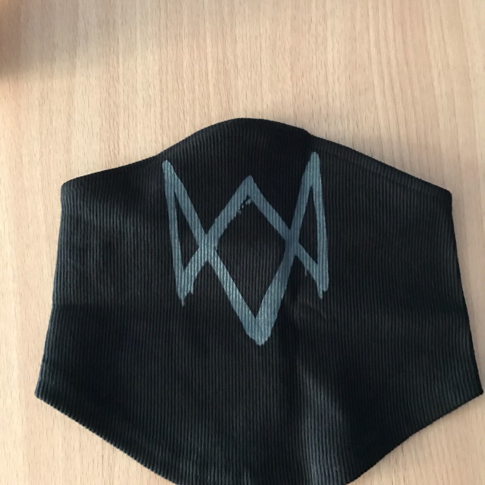 Black WATCH Dogs 2 Mask Marcus Holloway 's Mask Cosplay cotton Rib fabrics