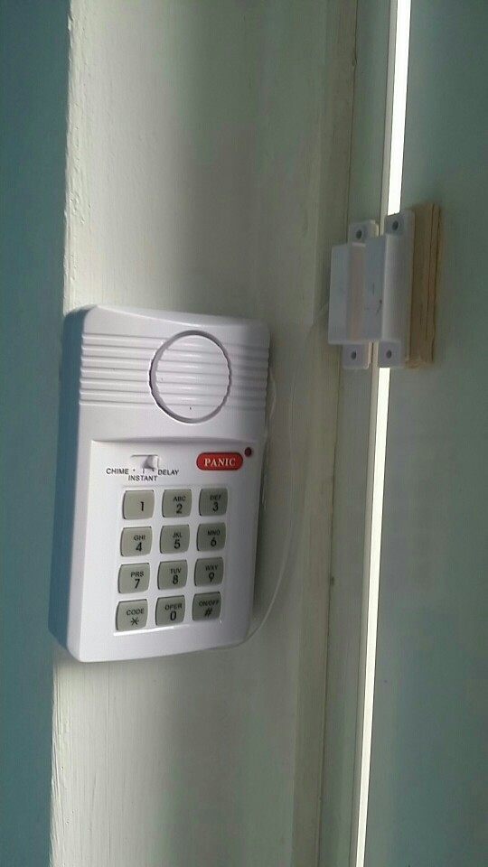 Security Keypad Door Alarm System With Panic Button For Home Shed Garage Caravan Hot Sale Free Shipping