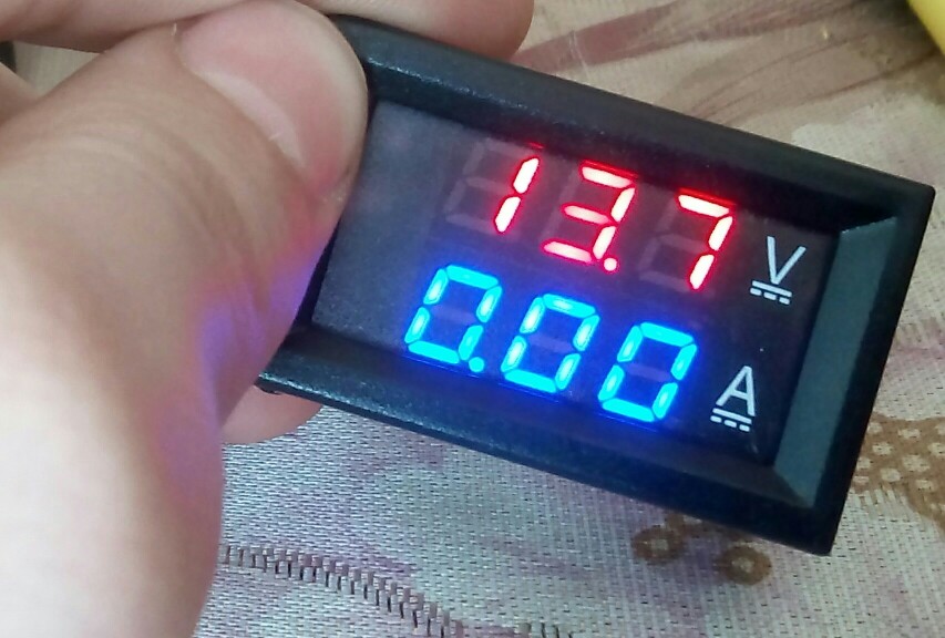 DC 0-100V 10A Digital Voltmeter Ammeter Dual Display Voltage Detector Current Meter Panel Amp Volt Gauge 0.28" Red Blue LED