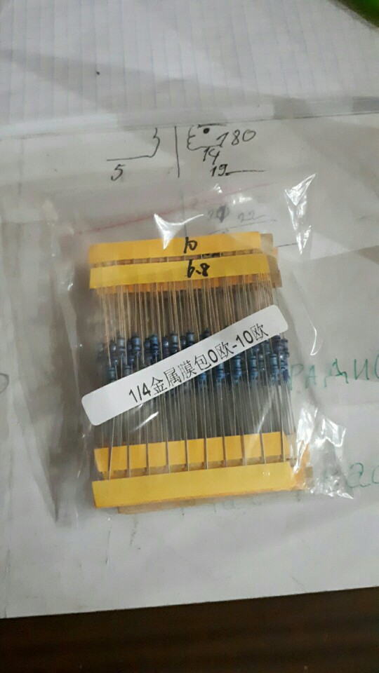 0 ohm -10 Ohm 1/4w Resistance 5% Metal Film Resistor Resistance Assortment Kit Set 18 Kinds Each 10pcs 