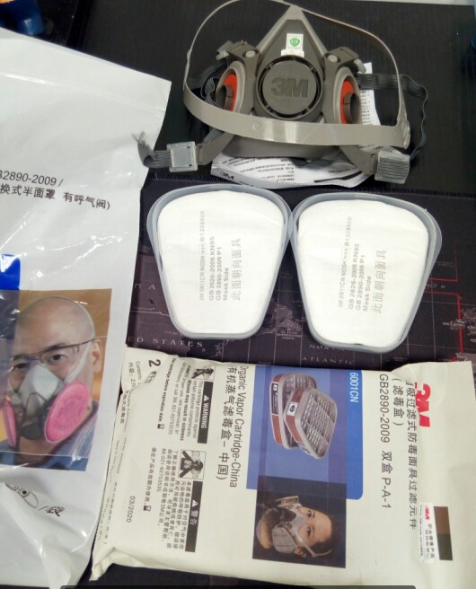 New 7-In-1 6200 Dust Gas Respirator Half Face Mask For Painting Spraying Organic Vapor Chimel Gas Filter Work Safety