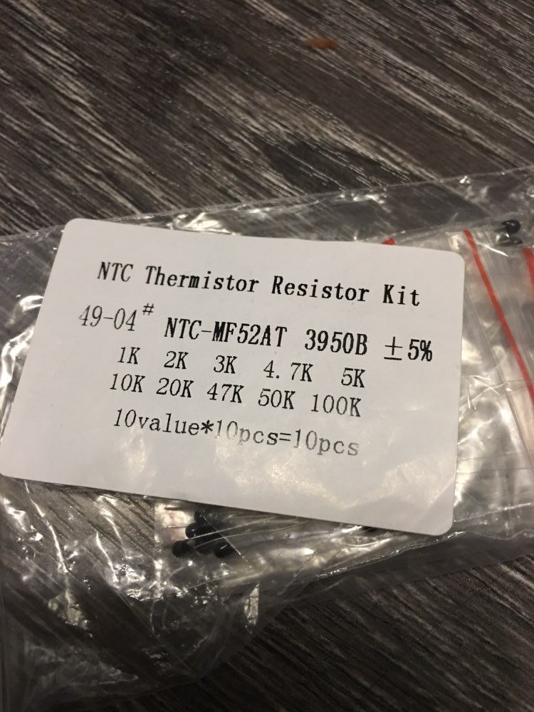 Free Shipping 100pcs=10value*10pcs NTC Thermistor Resistor Kit  NTC-MF52AT 1K 2K 3K 4.7K 5K 10K 20K 47K 50K 100K +-5% 3950B 