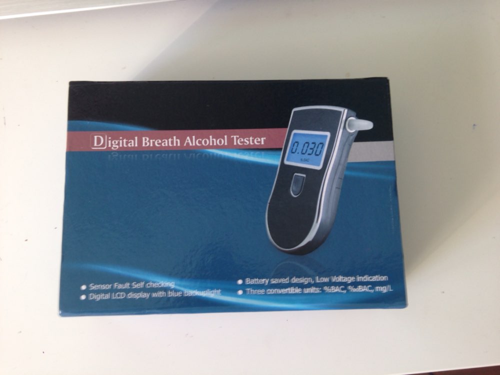 NEW Hot selling Professional Police Digital Breath Alcohol Tester Breathalyzer Free shipping Dropshipping